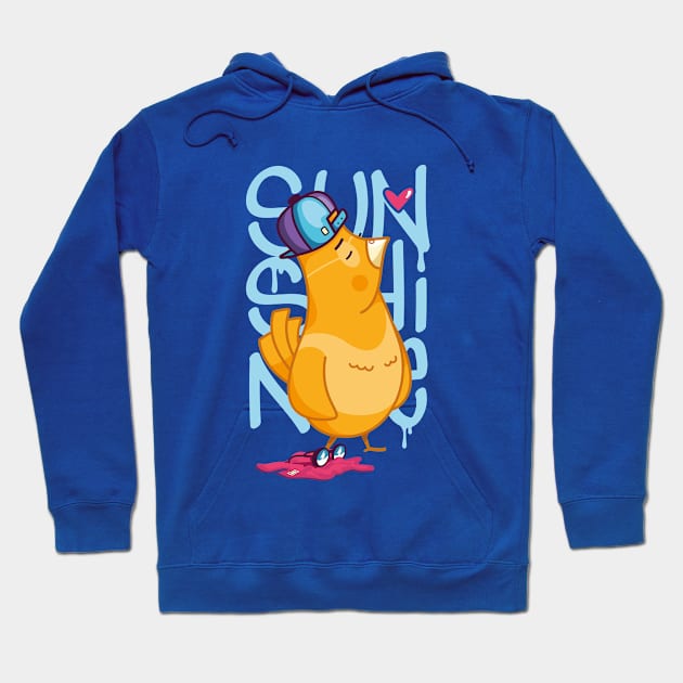 Bird on the sunshine Hoodie by Leoni Paganotti